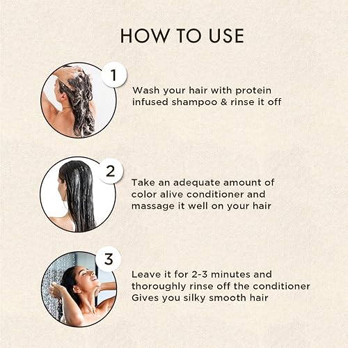 Miniatura 5 de Moehair Paquete combinado de champú proteico (12 onzas líquidas) y acondicionador Color Alive (12 onzas líquidas) Tratamiento reparador de cabello