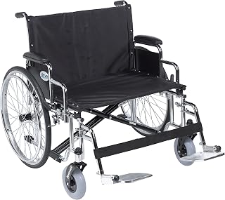 Drive Medical STD28ECDDA-SF Sentra Ec Heavy Duty Extra-Extra-Wide Wheelchair, Black