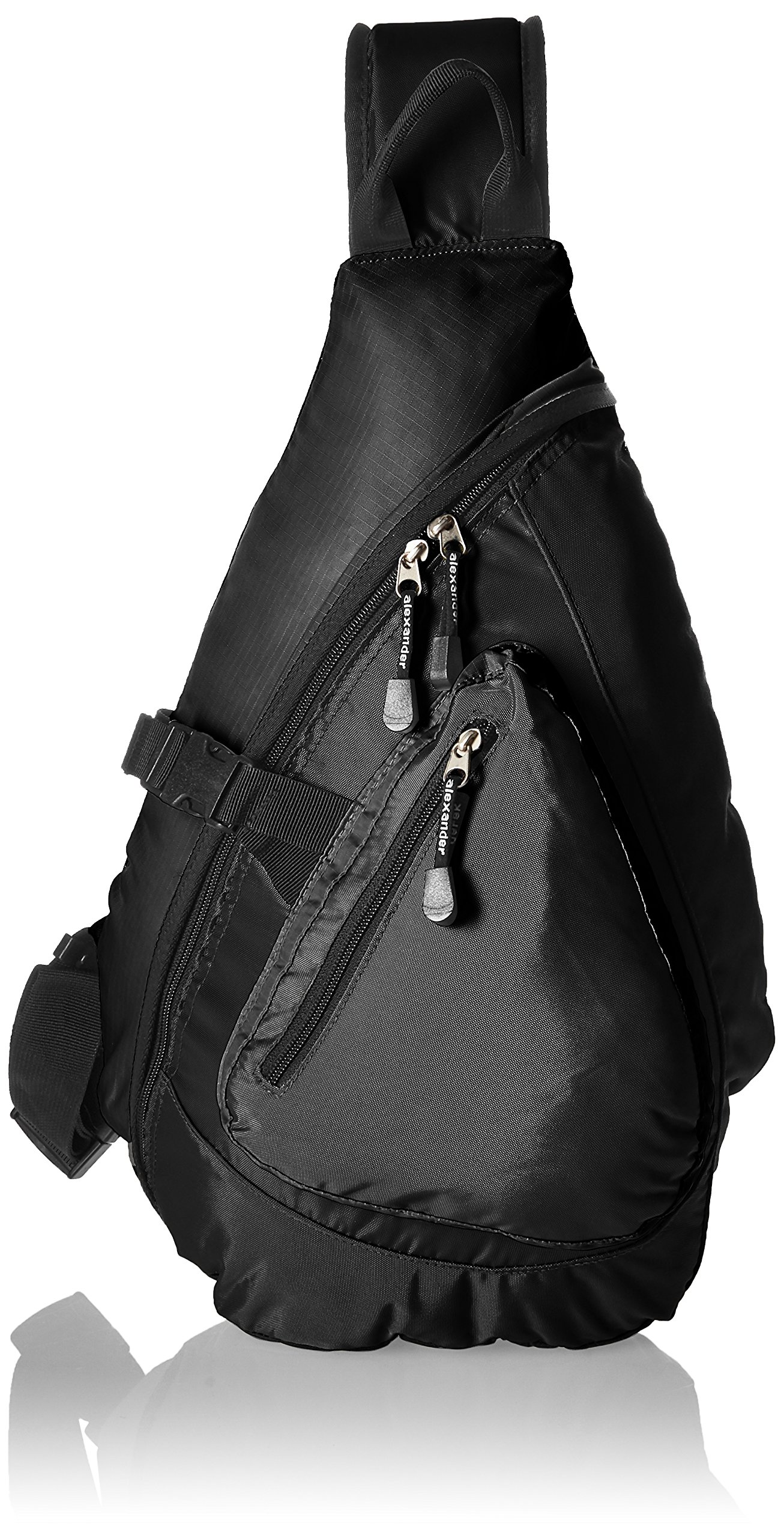 Derek AlexanderFront Zip, Black, One Size