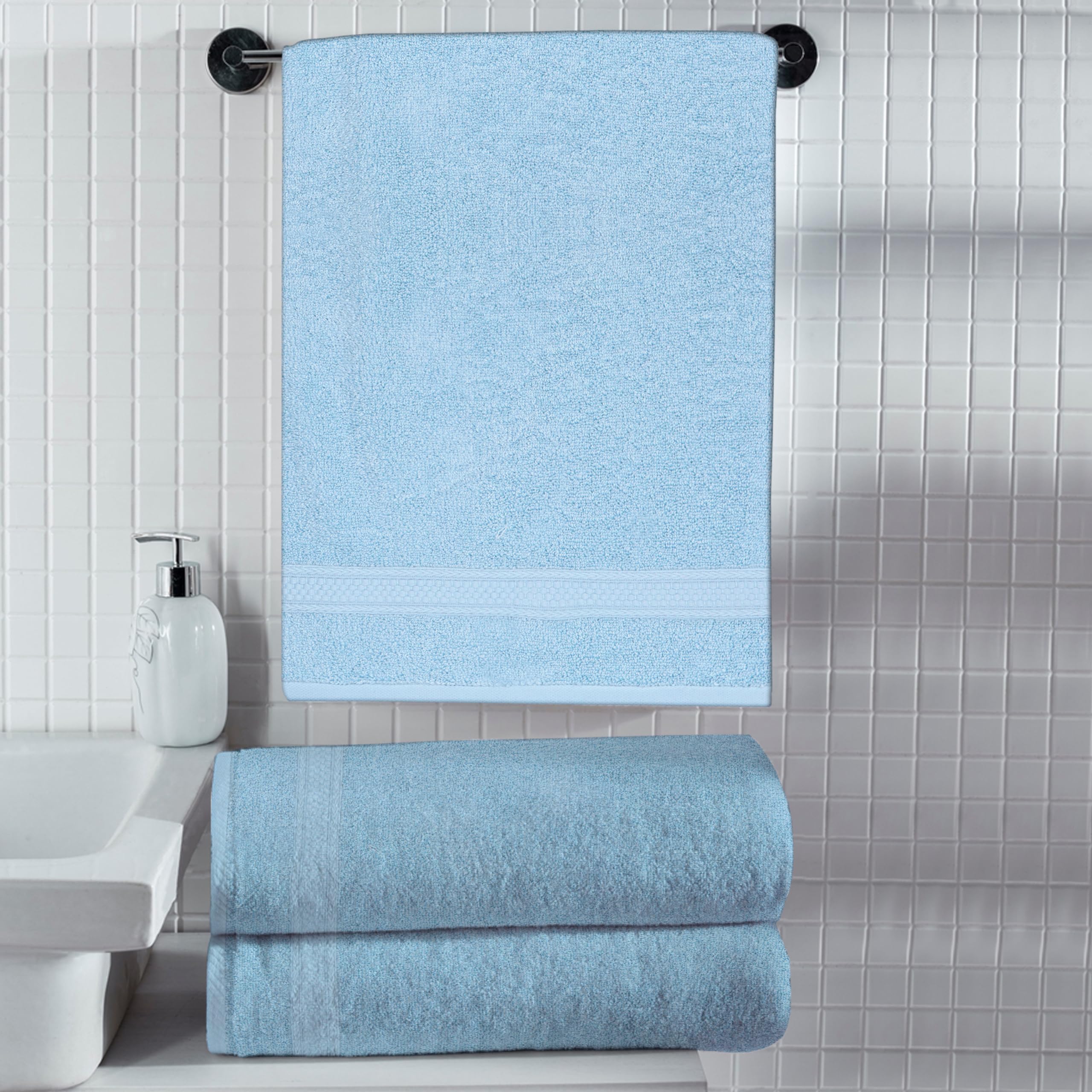 Madison Park Signature Lot De 8 Serviettes De Bain Luxueuses, 100% Coton, 800 G/m², Très Absorbantes, Séchage Rapide, Qualité Hôtelière Et Spa, Pour