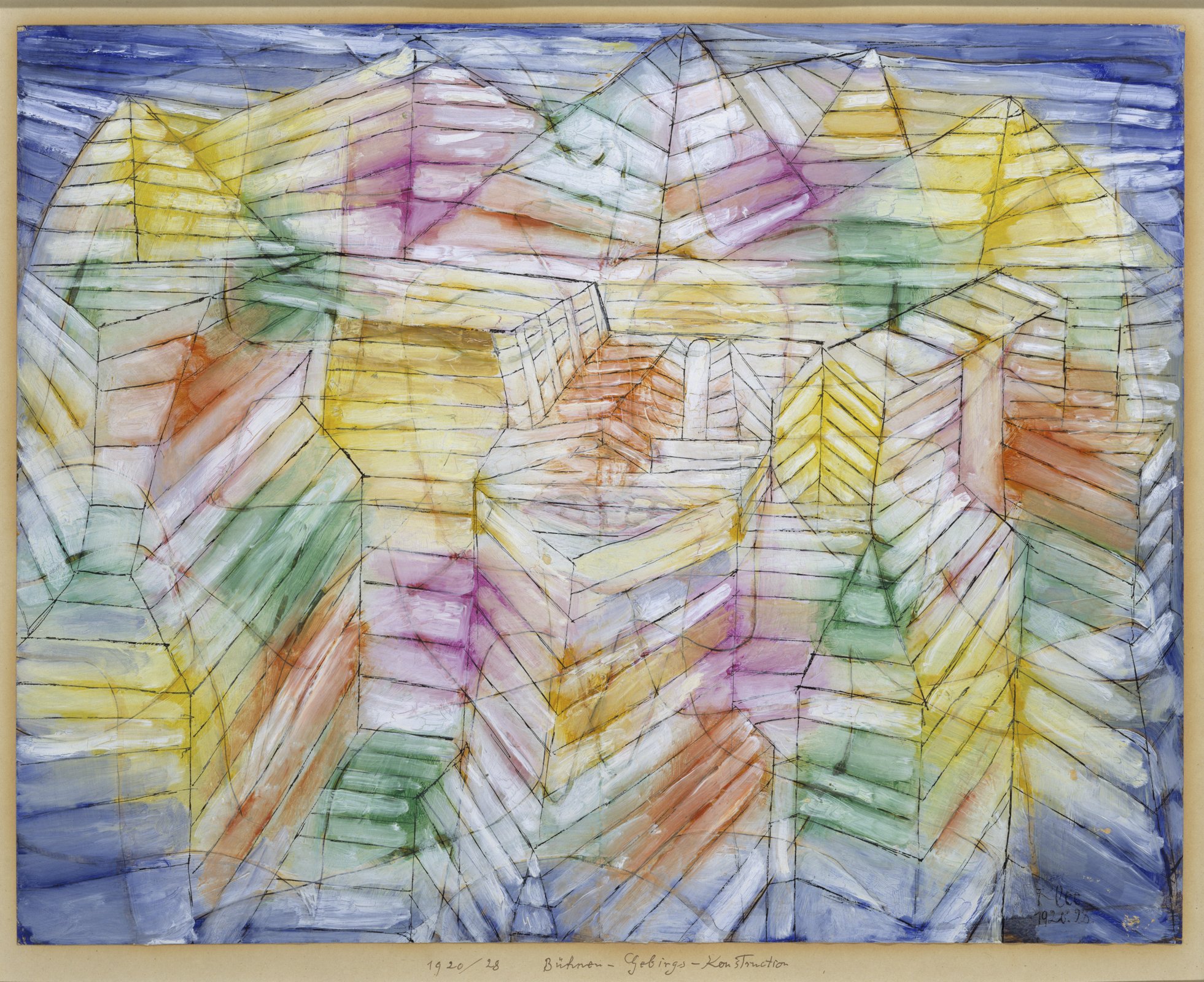 Paul Klee Theater Mountain Construction affiche grand format semi-brillante sans reflet