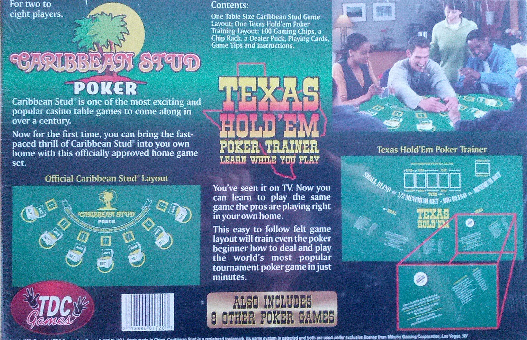 Amazon.com: 加勒比海梭哈撲克家庭紙牌遊戲: 玩具和遊戲