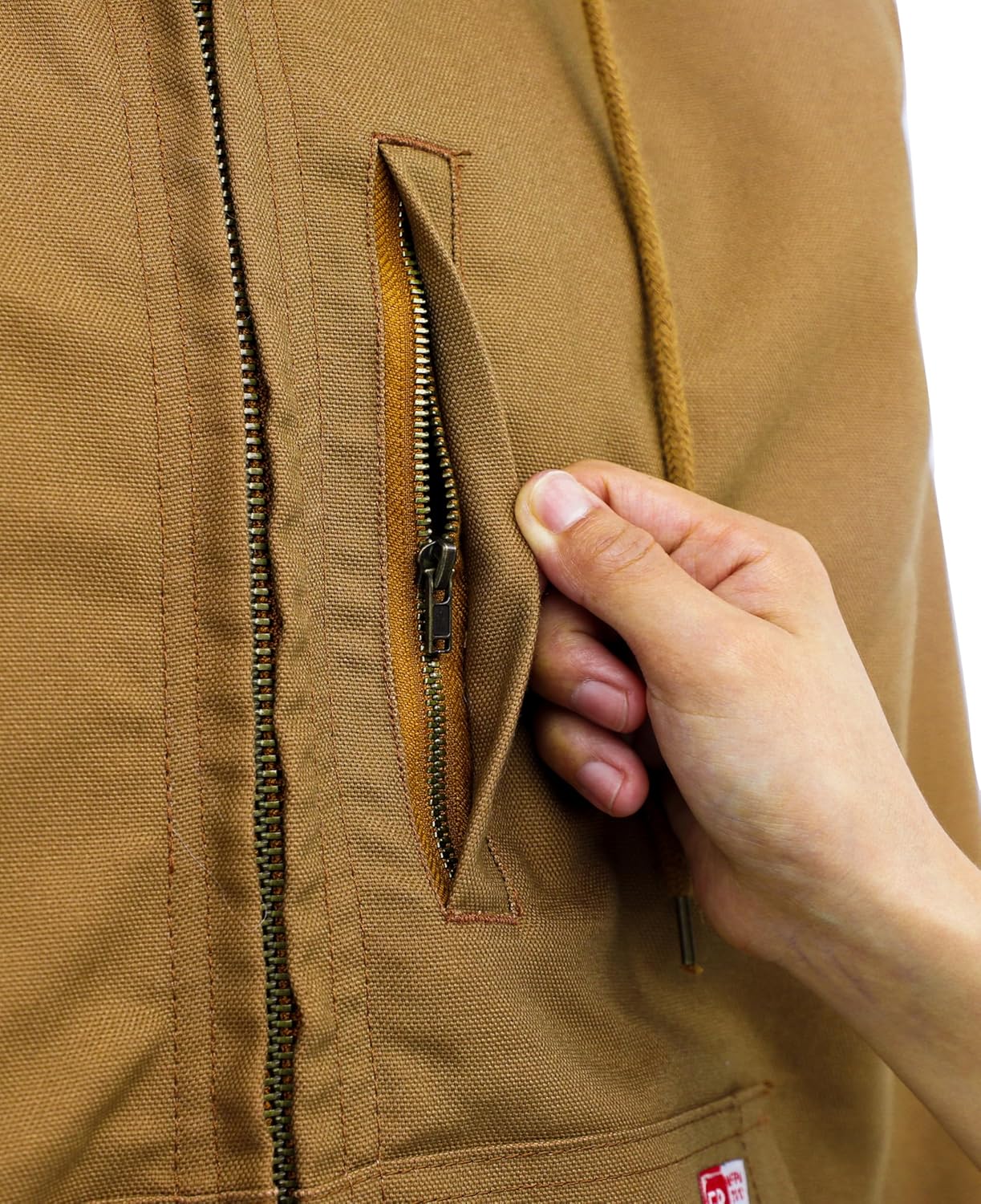 TICOMELA FR Jackets for men Flame Resistant Duck Hoodies Insulated Hooded Coat Outwear Water Repellent Oil Resistant - Image 2