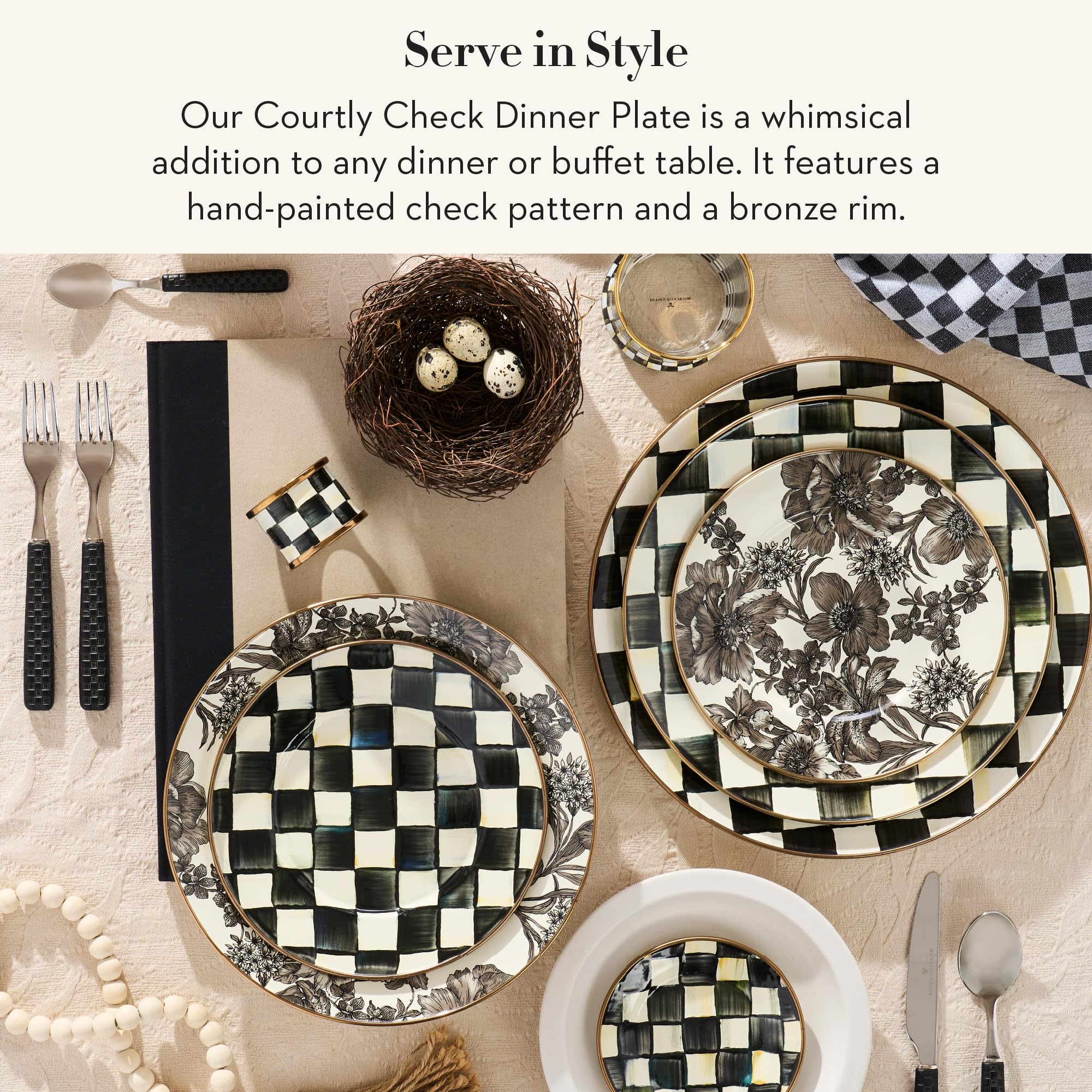 MACKENZIE-CHILDS コートリー　エナメルディナープレート Amazon.co.jp: MACKENZIE-CHILDS エナメルディナープレート、装飾食器