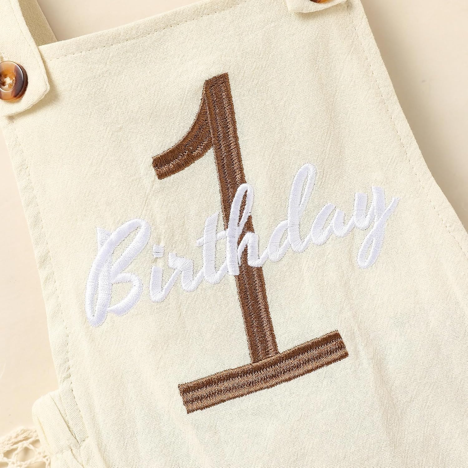 Baby Boys Girls 1st Birthday Romper Baby First Birthday Outfit Boy Solid Color Jumpsuit Cake Smash Outfit - Image 5