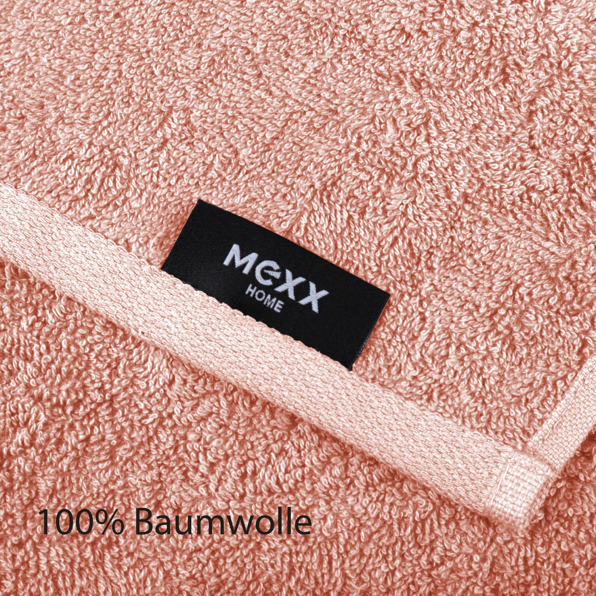 Bestlivings Mexx ręcznik dla gości (4-pak/brzoskwiniowy róż) 50 x 30 cm, 100% bawełna – Öko-Tex, ręcznik wysokiej jakości 450 g/m², super chłonny, szybkoschnący