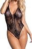 Yandy Vivacious V Lace-up Teddy ، Lace Teddy ، أحزمة ناعمة قابلة للتعديل ، بدلة رياضية ثونغ ممتازة ، مقاس واحد