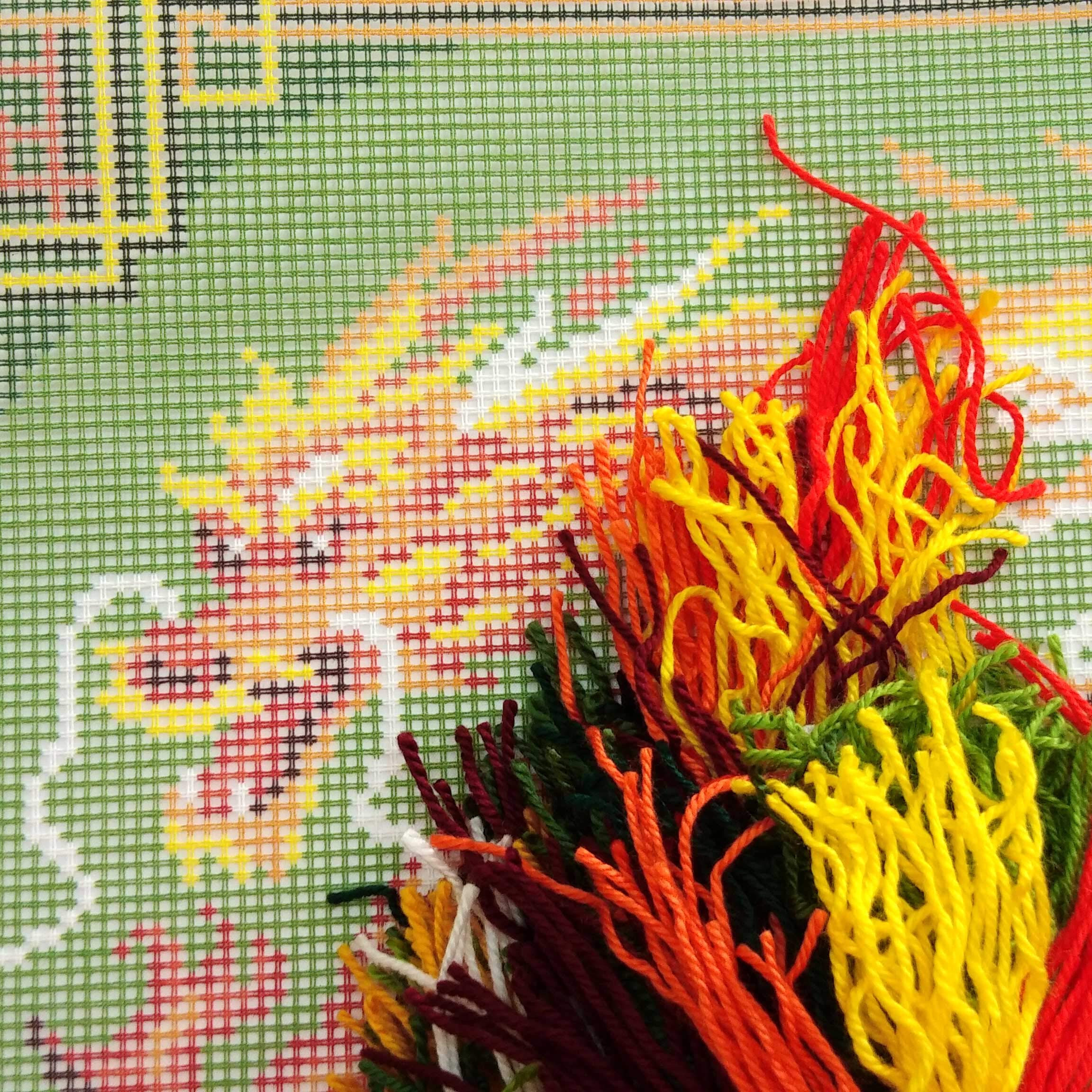 Brvsk Chinesischer Drache. Stickset mit bedruckter Gobelin (40 × 40 cm) Stickkissenset für kreative Inneneinrichtung Handarbeitsset für erwachsene Anfänger