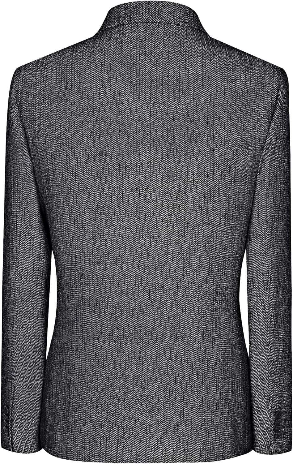 Blazer for Men Slim Fit Men's Casual Jacket Dark Grey Mens Sport Coat 2 Button Work Herringbone Tweed Suit Jacket for Men XXL - Image 5