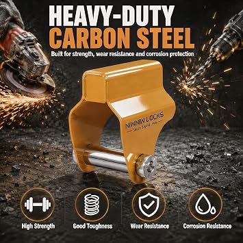 NiwNiw Heavy Duty Caravan Hitch Lock - High Security Anti-Theft Lock for ALKO AKS1300/2004/3004 & AK130/160, Trailer Coupling Protection with Reinforced Steel