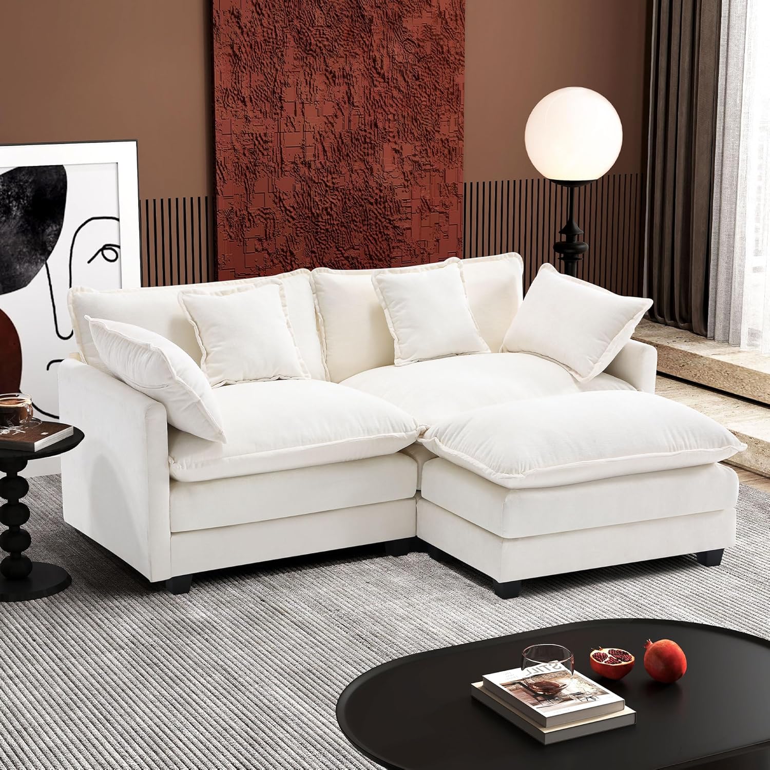 Ihanherry 77″ L Shaped Modern Sofa Modular Sectional Cloud