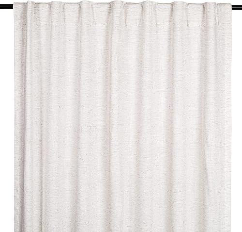 Miniatura 4 de Cortinas de lino, cortina natural de lino y viscosa de 50 x 96 pulgadas, 2 paneles, cortinas con pestañas superiores con forro texo, cortinas de