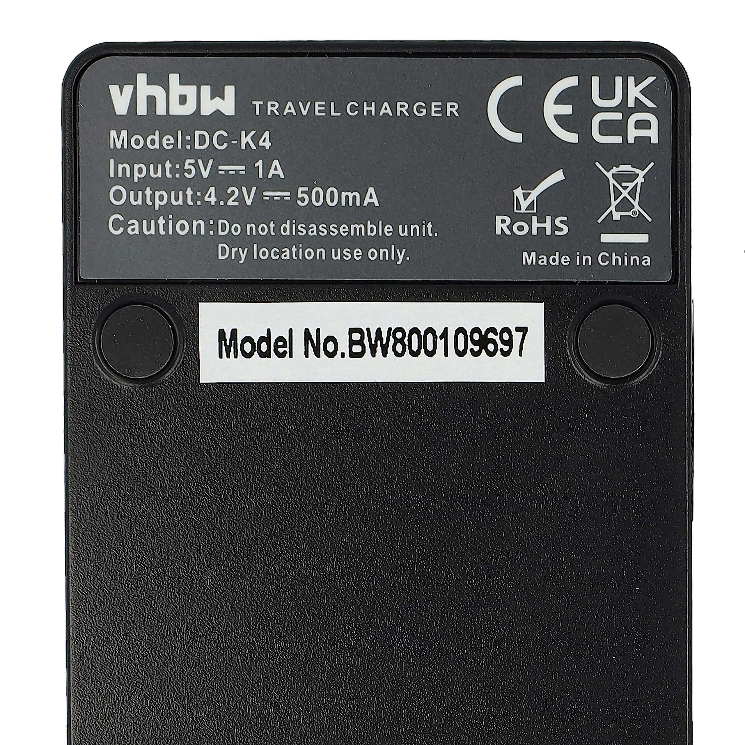 Vhbw Câble Chargeur USB Compatible Casio Exilim EX-Z350, EX-Z550, EX-Z800, EX-ZS100, EX-ZS150, EX-ZS5, EX-ZS6