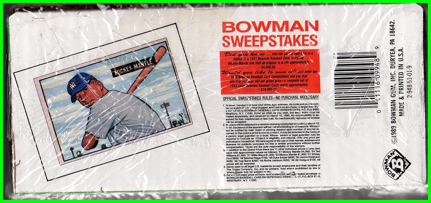 Bowman 1989 Baseball Card Complete Set