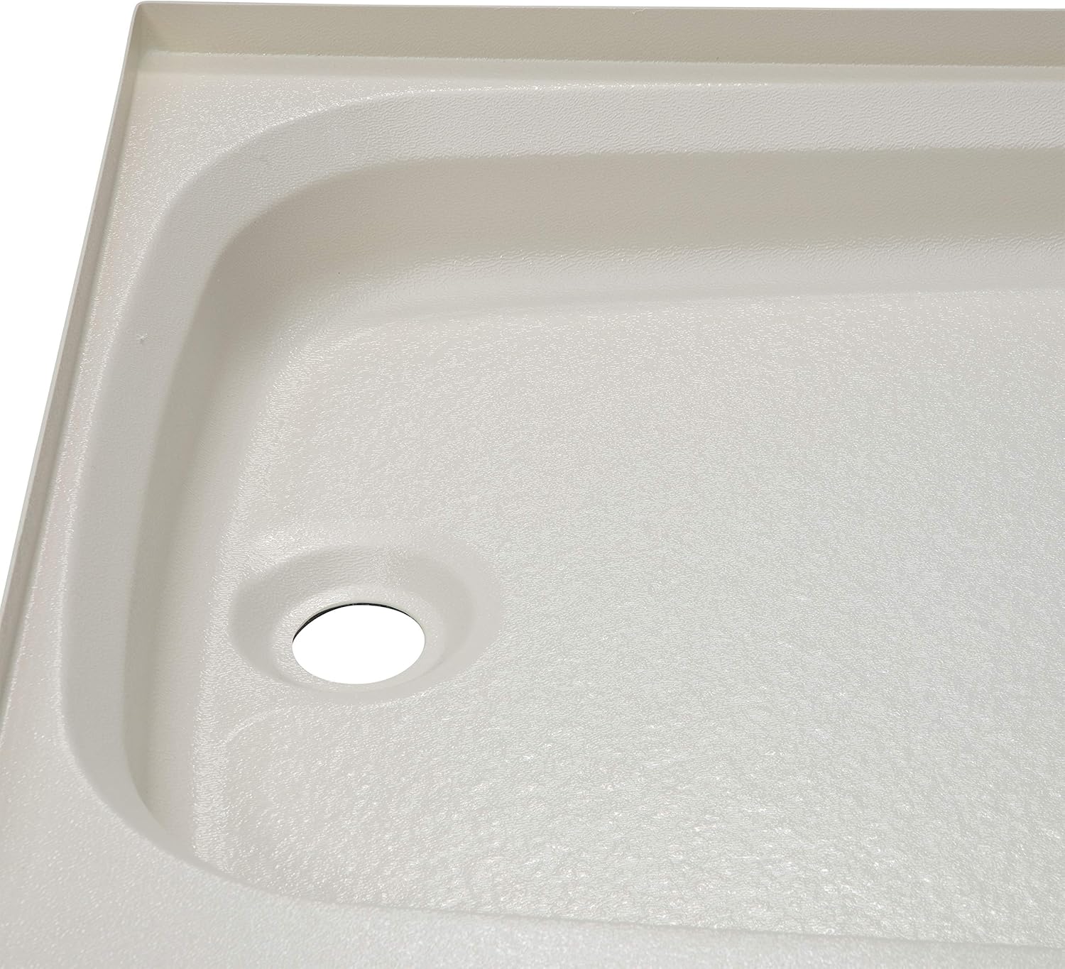 Lippert Replacement 24" x 36" Parchment RV Shower Pan with Left Drain for Travel Trailers, 5th Wheels, and Motorhomes - 342922