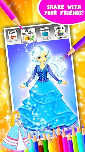 Livro de colorir para as princesas