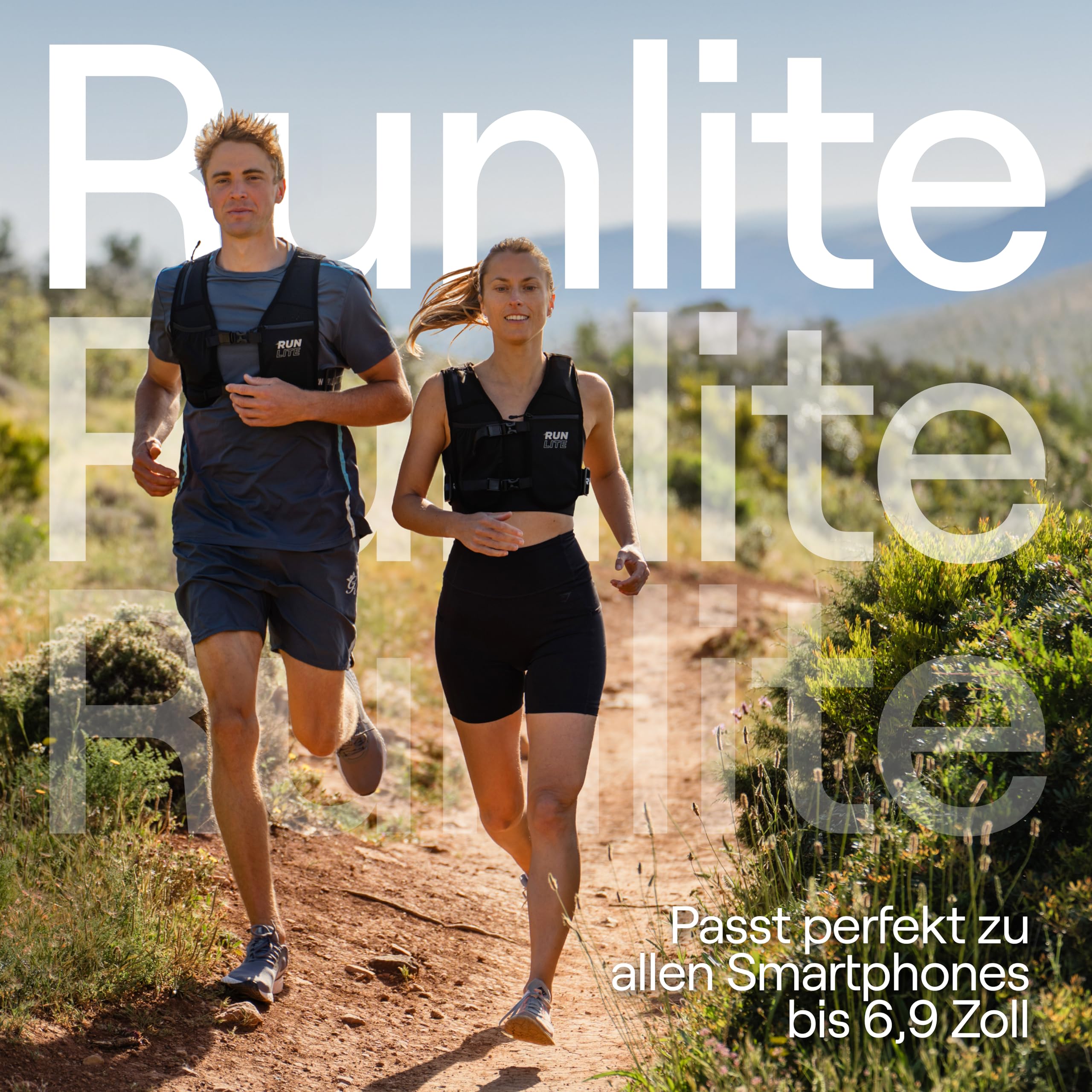 Laufweste mit Handyhalterung – Ultraleichte Trinkweste Damen & Herren, Reflektierend, 5 Taschen, Verstellbar, Wasserabweisend – Running Vest für Joggen, Marathon & Trail Running