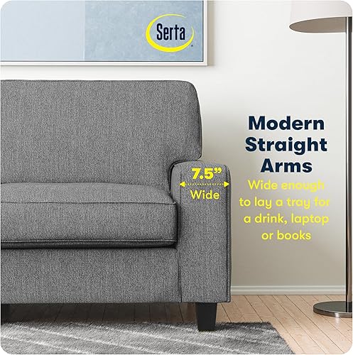 Miniatura 127 de Serta Palisades Sofás Tapizados para Sala, Sofá de Diseño Moderno, Tela, gris (Glacial Gray) gris (Glacial Gray),Beige,Marrón,Alforfón Beige,Marrón