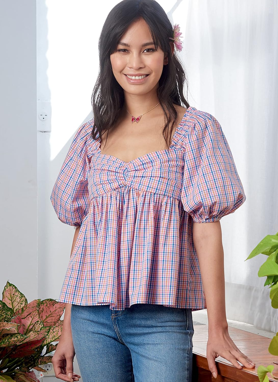 McCall's Misses' Baby Doll Top Sewing Pattern Kit, Code M8199, Sizes 16-18-20-22-24, Multicolor