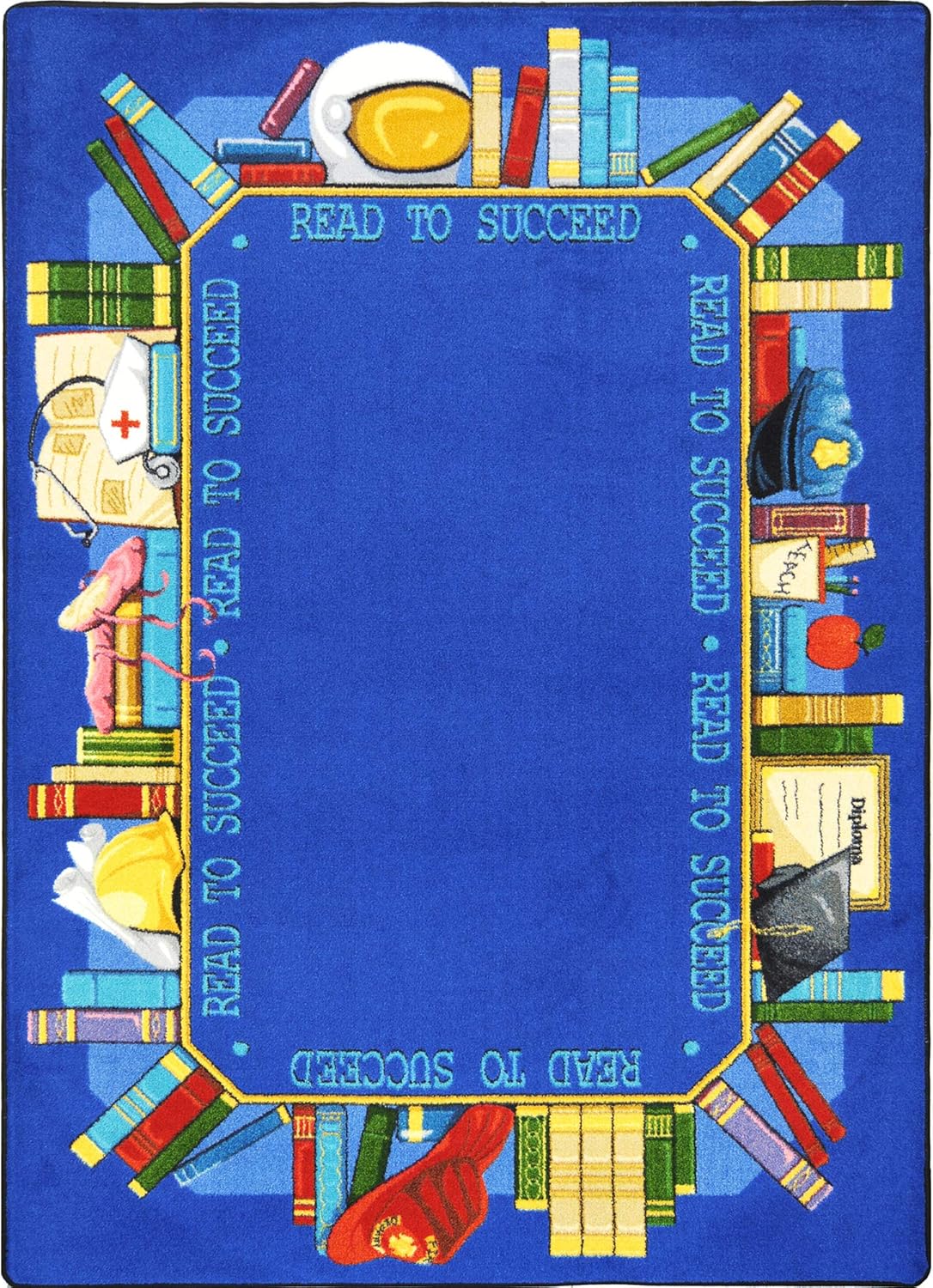 Joy Carpets Read to Succeed Area Rug in Color Multi, 3'10" x 5'4"