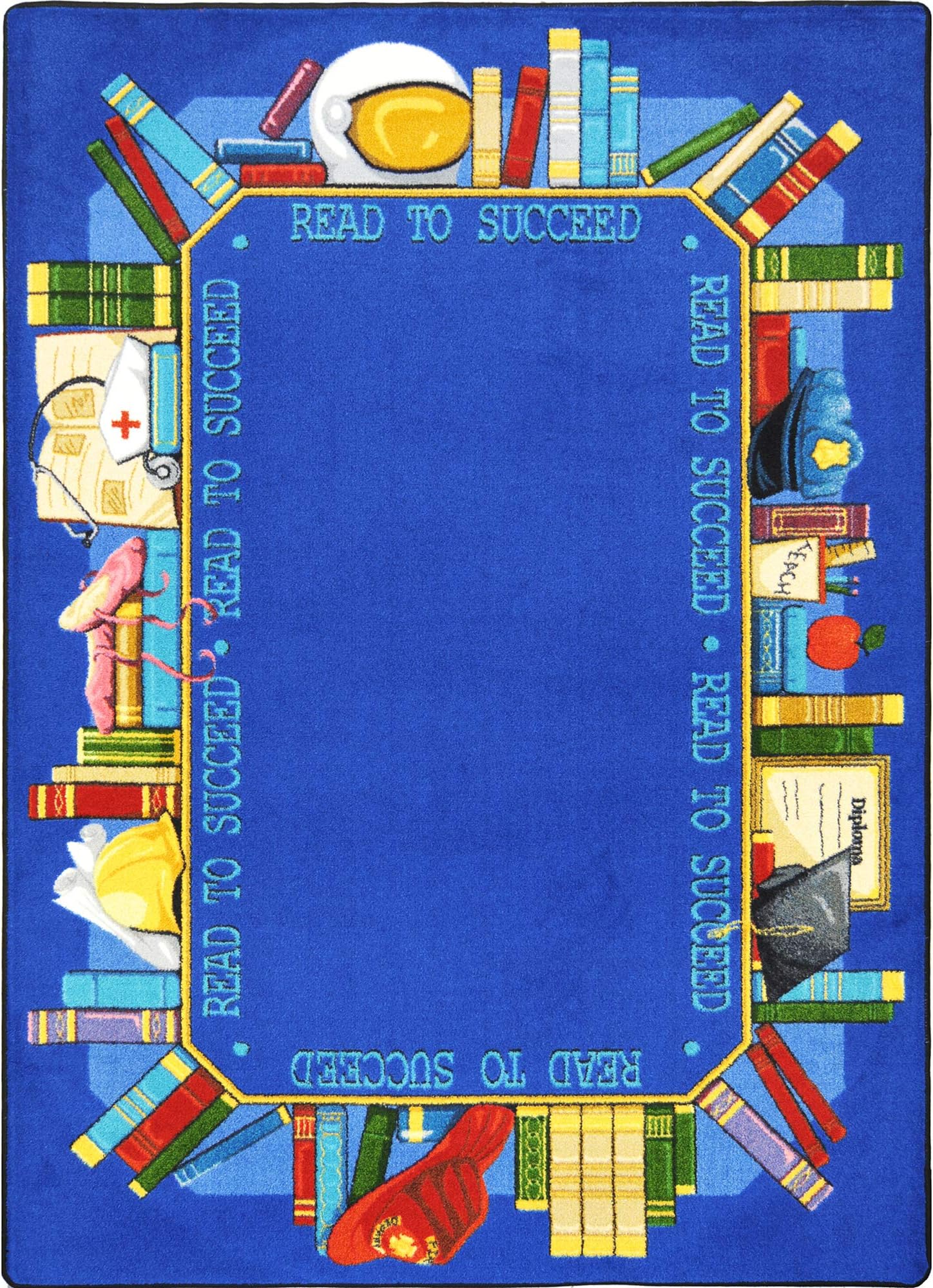 Joy Carpets Read to Succeed Area Rug in Color Multi, 5'4" x 7'8"