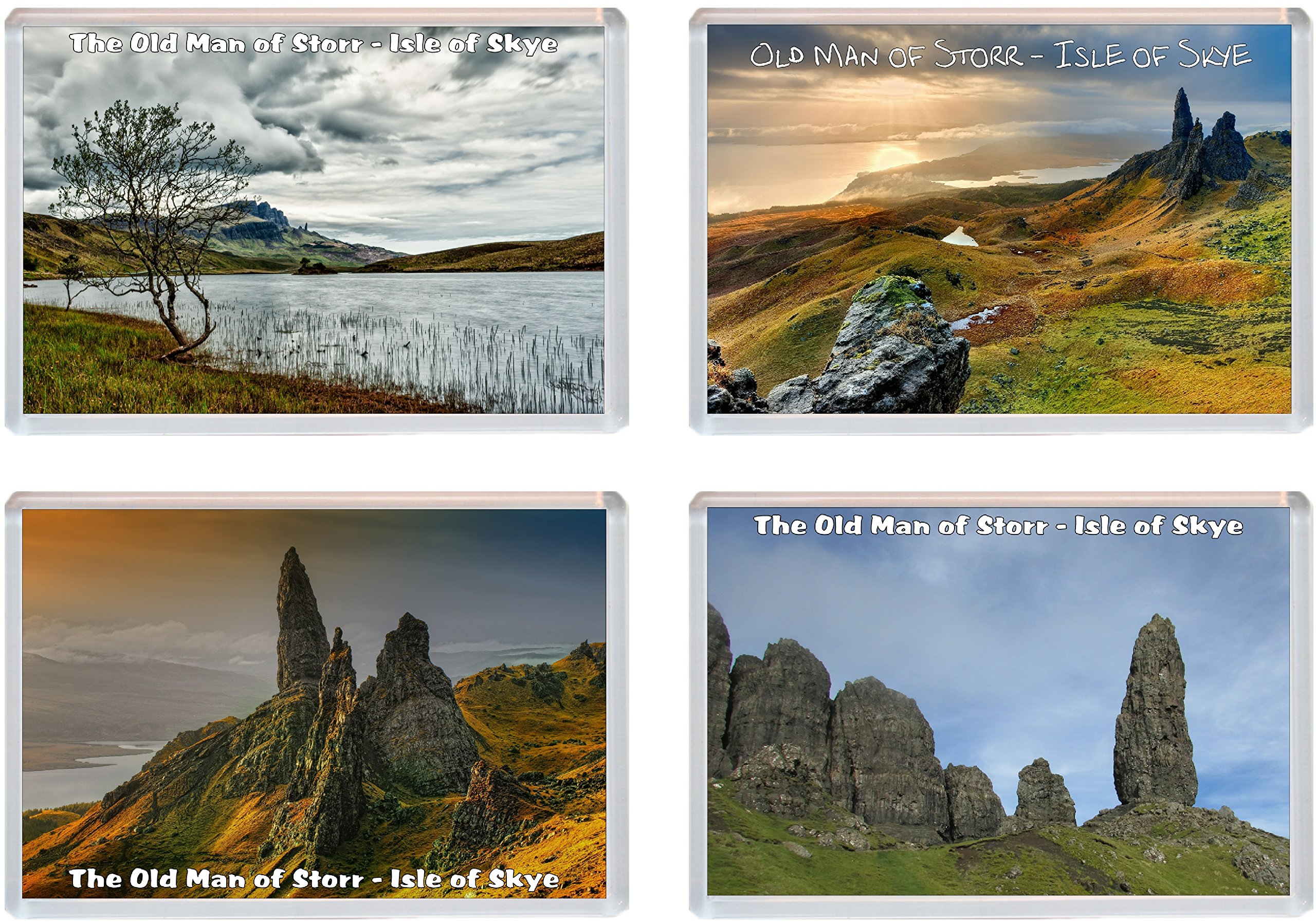 The Old Man of Storr - Isle of Skye - Scotland - 4 PACK - Jumbo Fridge Magnet/Magnets