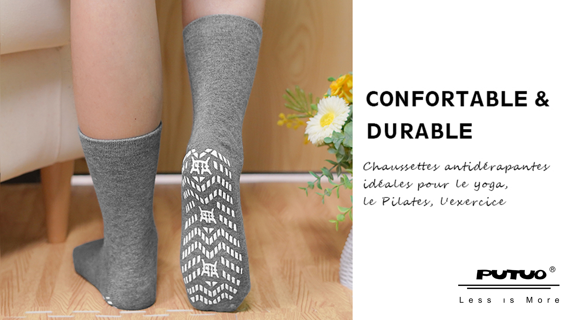 PUTUO Homme Chaussettes Antidérapantes Sport: Chaussettes | FindTheDeal