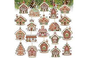 Estune: Christmas Gingerbread House Diamond Art Ornaments for a Merry Holiday Soiree