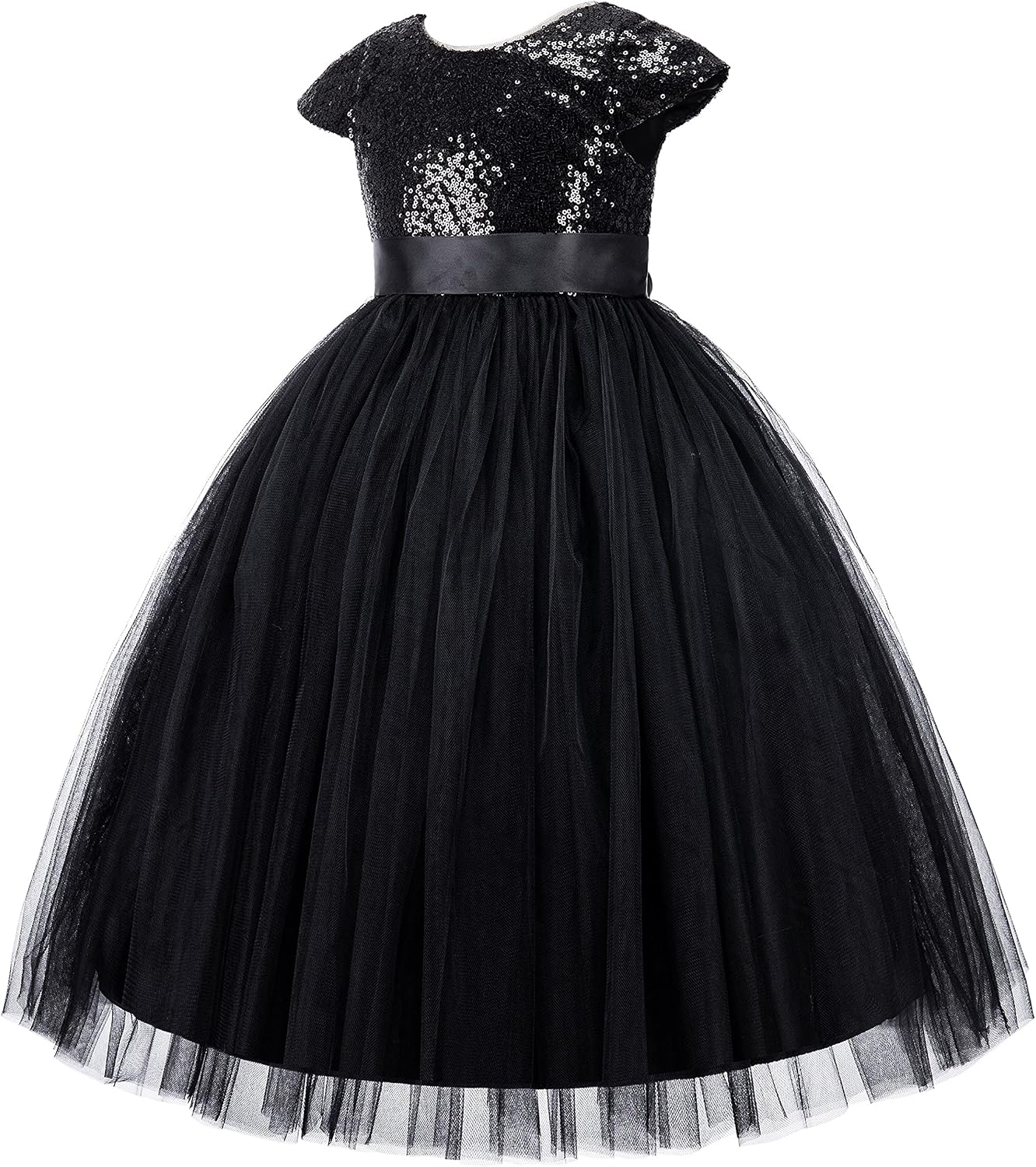 ekidsbridal Cap Sleeves Sequin Flower Girl Dress Photoshoot Dresses for Toddler Girl 211