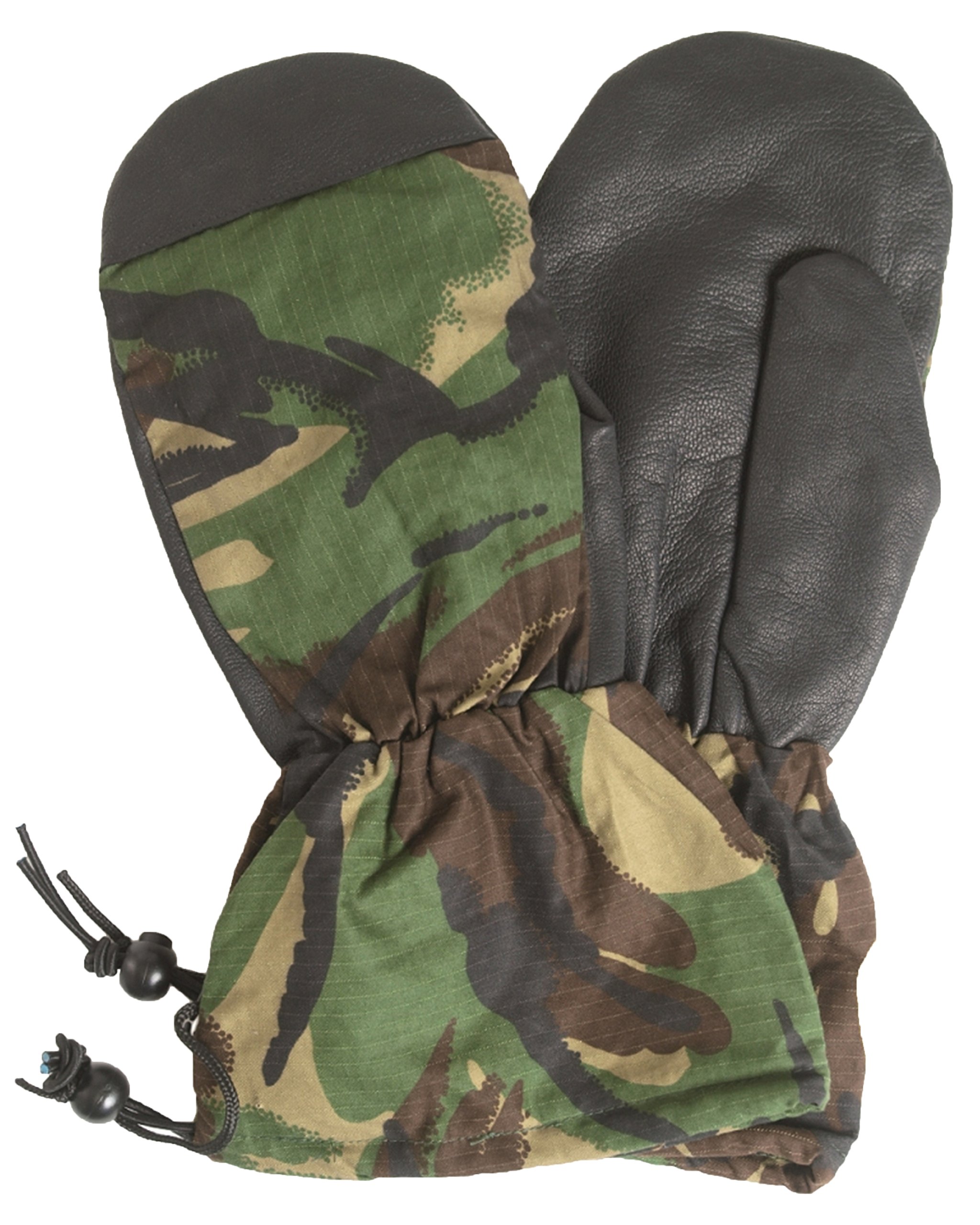 GENUINE BRITISH ARMY ISSUED EXTREME COLD WEATHER GORETEX WOODLAND CAMO MITTENS AS NEW, DPM camo, Medium