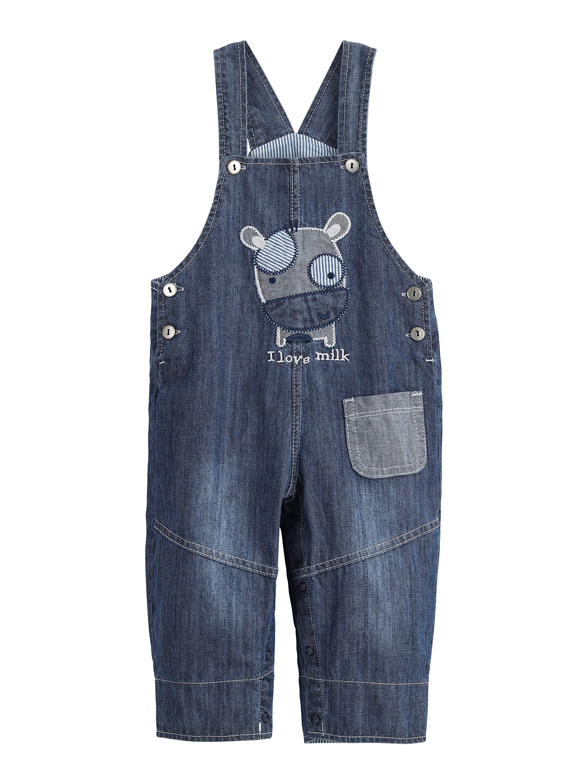 Salopettes Jeans pour Bébé Enfant Garçon Fille Denim Pantalon avec Bretelle/F105pour Printemps Automne Motif Dessin animé Taille 80/86/92/98/104/110/114/122