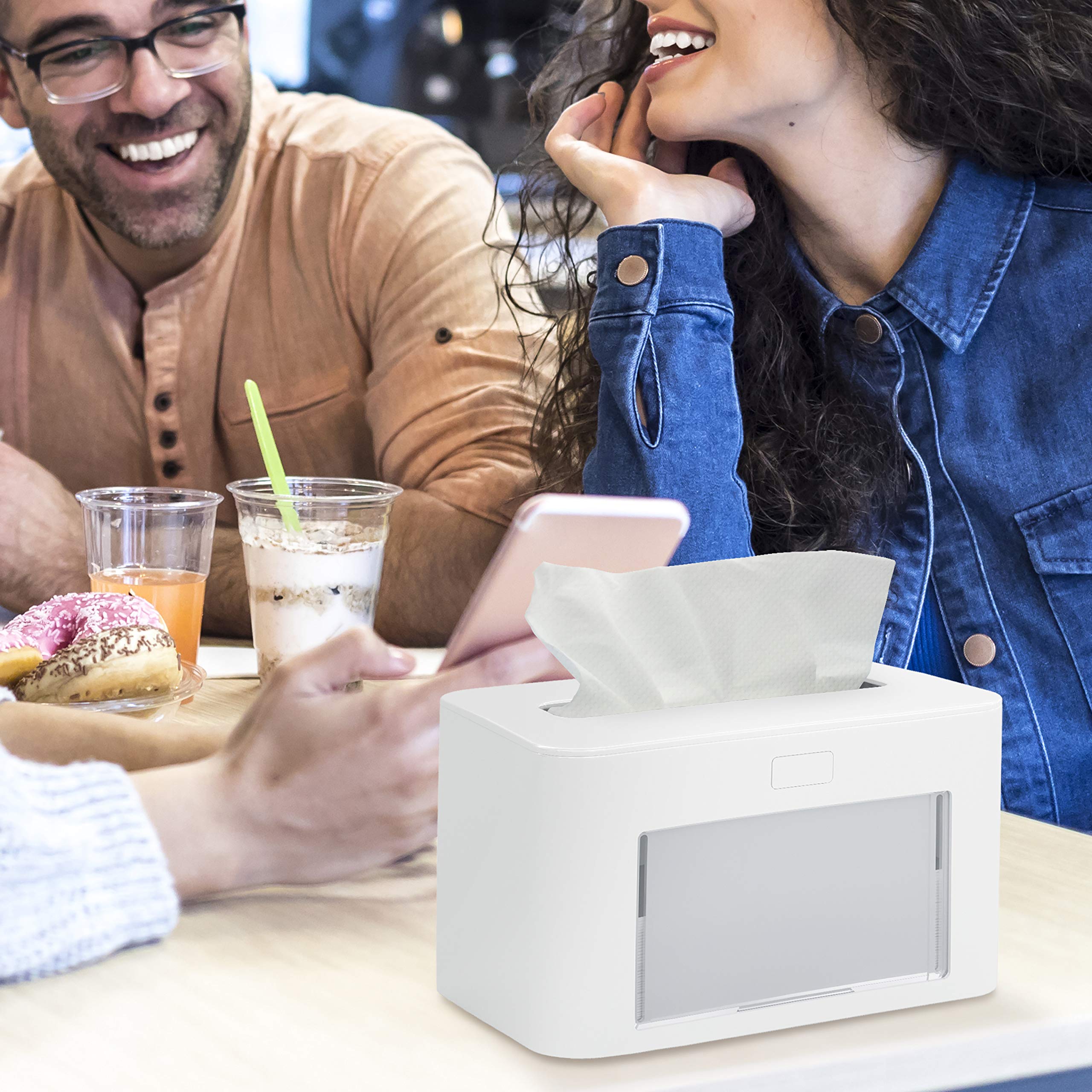 Papernet Dispensador antibacteriano de servilletas interfoliadas Superior Ready Table 417192 | 6 unidades | Compatible con servilletas interfoliadas Papernet ½ Fold | Tamaño 12,5 x 20 x 13,3 cm