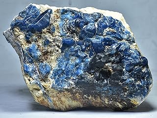 882 Gram Superb Blue Color Fluorescent Afghanite Cluster On Matrix