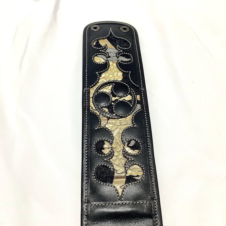 三線胴巻ティーガ　黒本革スエード　シルク 三線胴巻ティーガ 黒本革スエード シルク 三線胴巻ティーガ 黒本