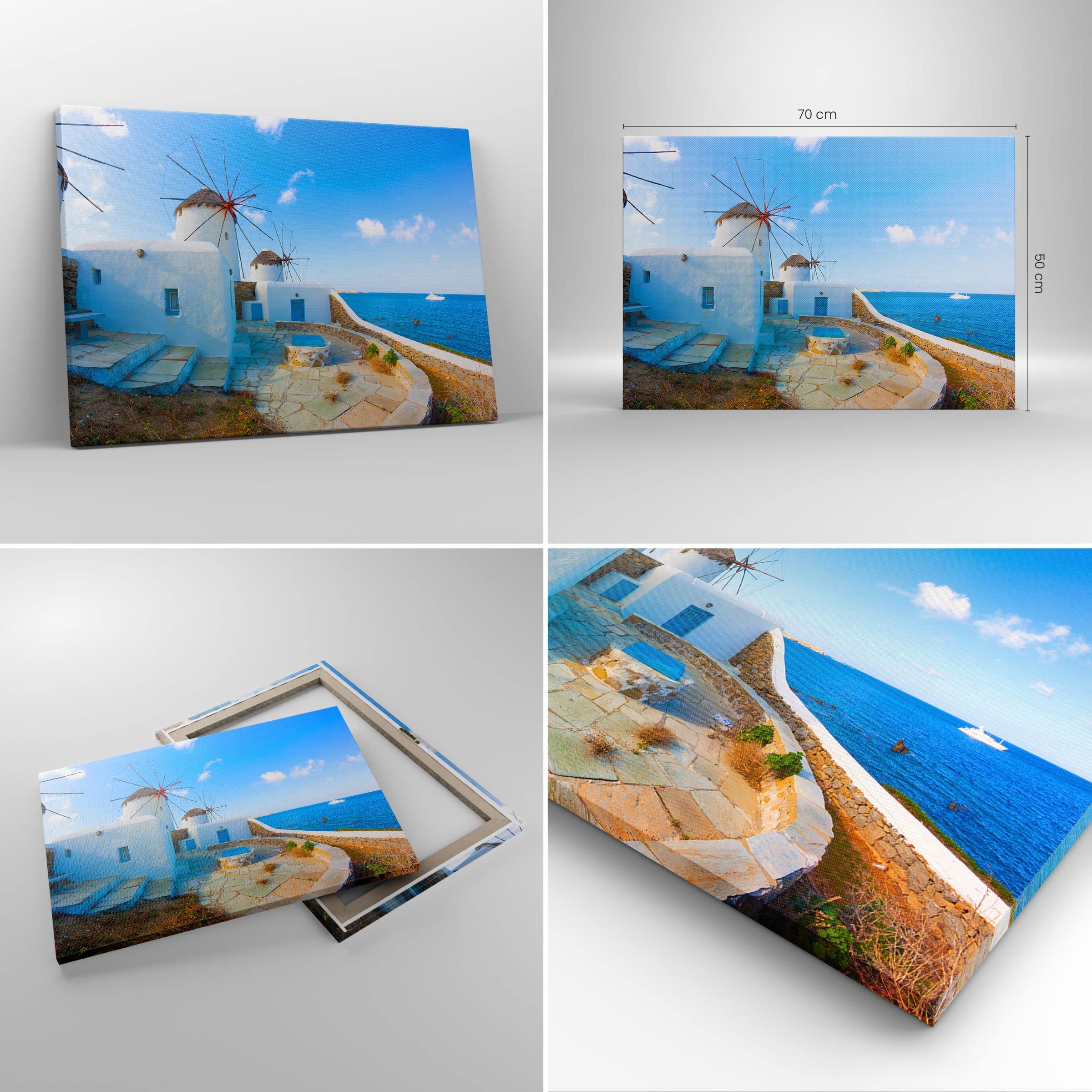 Quadro Su Tela 50x70cm Grecia Isola Estate Stampe Immagini Quadri