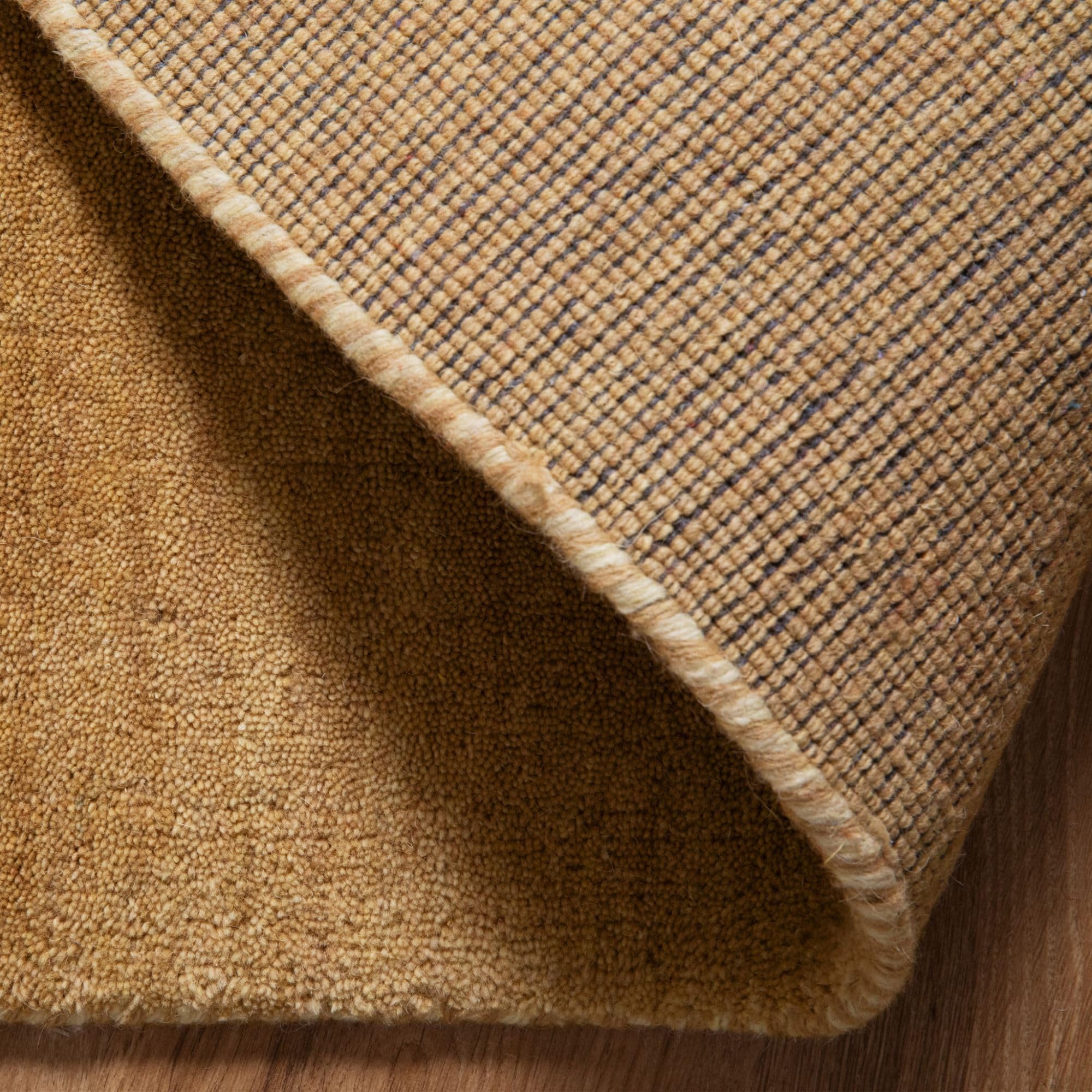 Steffensmeier Gabbeh Teppich Nomade | Wolle (Schurwolle), Gelb, Größe: 80x150 cm Kurzflor für Wohnzimmer, Flur, Ethno Look