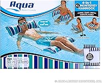 Vista 7 de Aqua - Original Monterey XL - Flotador de alberca y hamaca de agua 4 en 1, inflable, multiusos, para adultos, de material patentado de cloruro