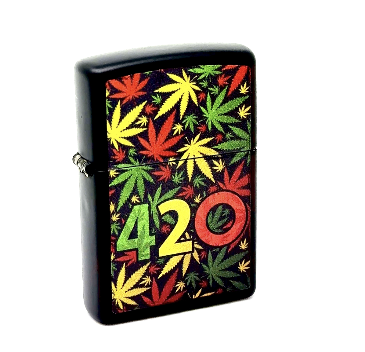 Amazon.com: Zippo Lighter-Rasta Leaf Leaves Black Matte Windproof