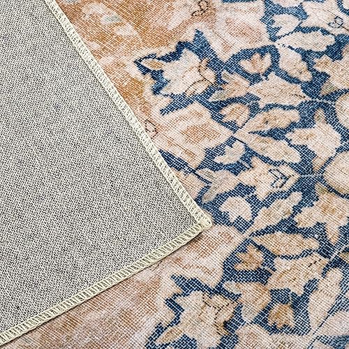 Miniatura 5 de DECOMALL Maila - Alfombra pequeña de 2 x 3 pies, lavable, alfombra bohemia para entrada, 24 x 36 pulgadas, naranja