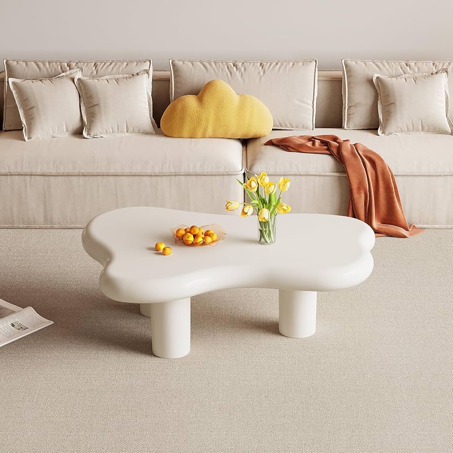 クラウド　コーヒーテーブル、リビングルーム用　ホワイト　コーヒーテーブル クラウド コーヒーテーブル、リビングルーム用 ホワイト