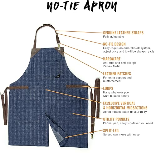 Miniatura 4 de Under NY Sky Denim duradero sin atar, refuerzo de cuero y pierna dividida