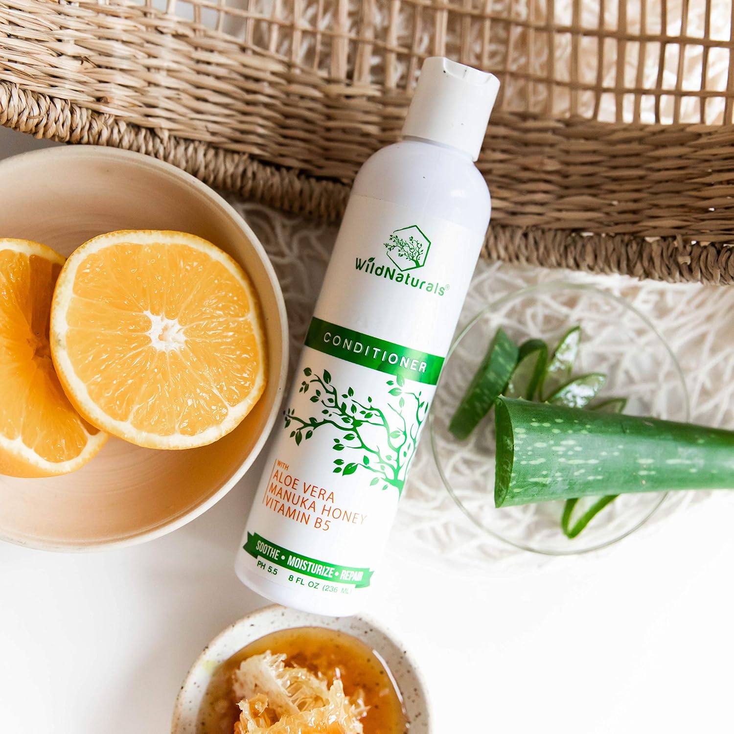 Natural Manuka Honey Eczema & Psoriasis Conditioner - Soothing Moisturizer for Scalp - Sulfate-Free Dandruff Relief with Aloe Vera - Ideal for Oily Hair - Nourishes Hair Growth with Coconut Oil - Image 4