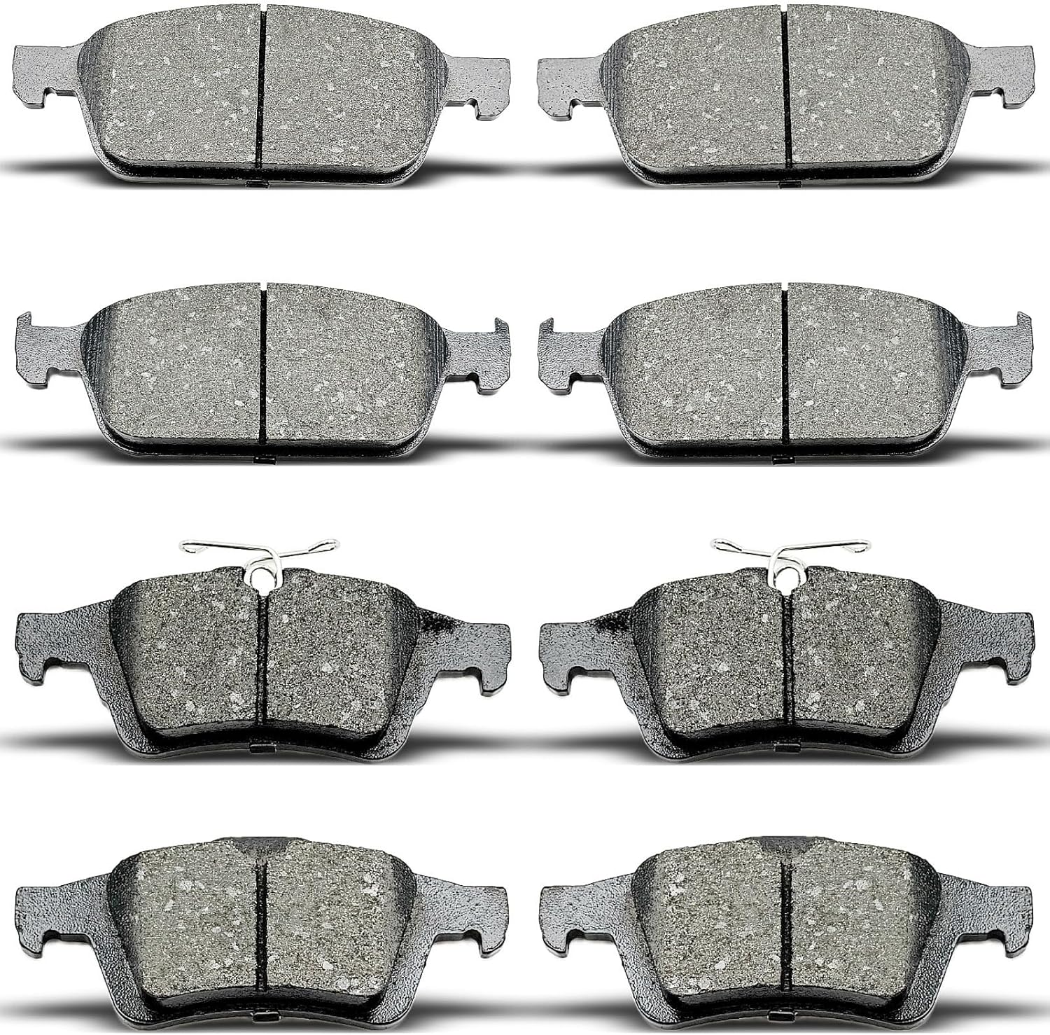 D1564 D1645 8pcs Front Rear Ceramic Brake Pads Kits fit For 2012-2016 Ford Escape,2012-2018 Ford Transit Connect,2009-2020 Ford Kuga,2012-2019 Ford Focus III