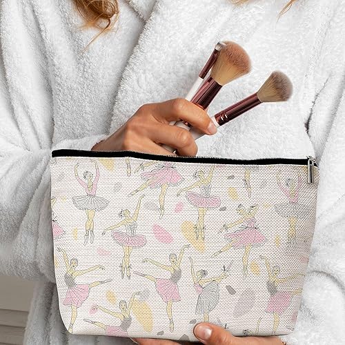 Miniatura 8 de GREOXG Elegante bolsa de maquillaje para niñas, regalo de agradecimiento a bailarinas, regalos de amistad para amantes de la danza, niñas,