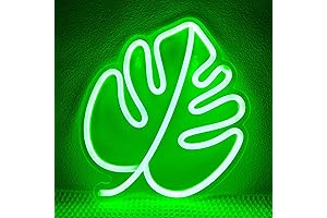 Premium Neon Leaf Light Art: Illuminate Your Space with Nature's Charm