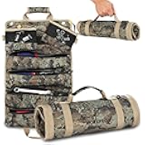 WORKPRO Roll Tool Bag with Detachable Pouches, Heavy Duty Organizer - 6 Pockets, for Mechanics, Electricians, Plumbers & Carpenters - Camo