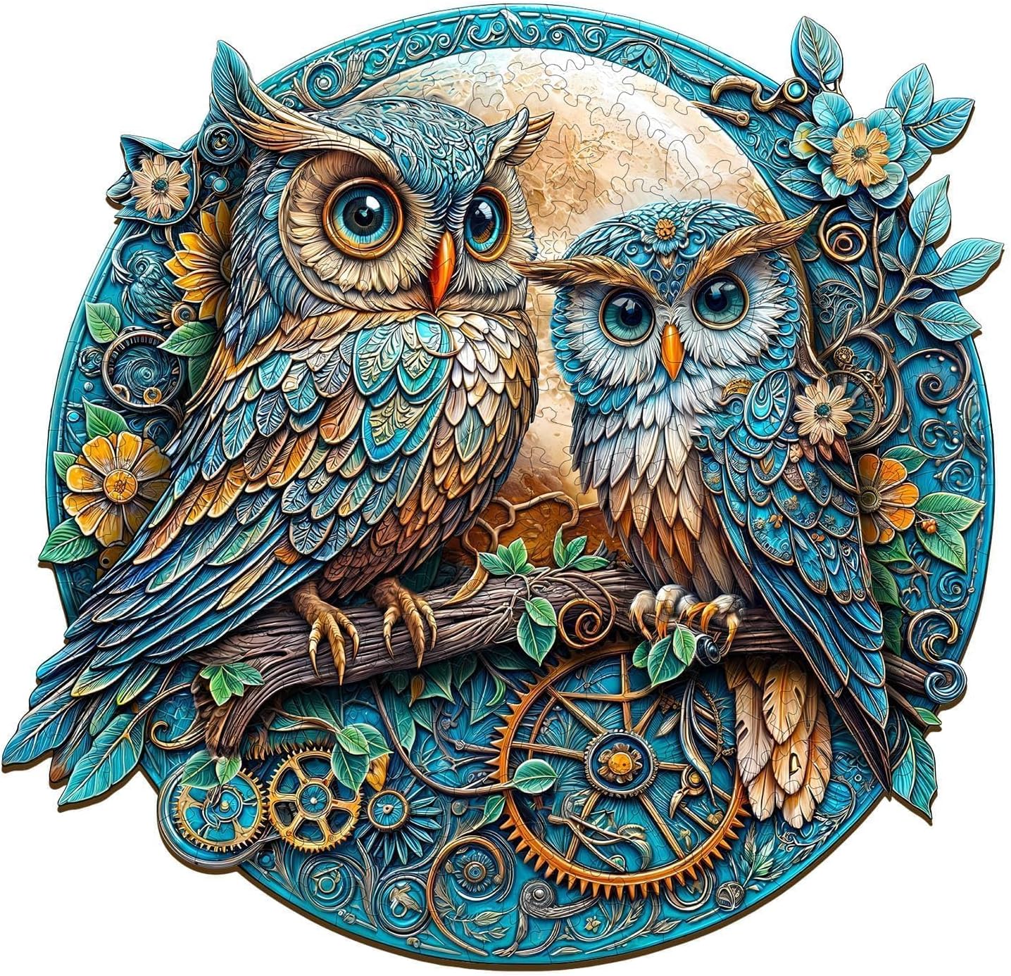Wooden Owl Puzzles for Adults - Embossed 3D Relief Jigsaw
