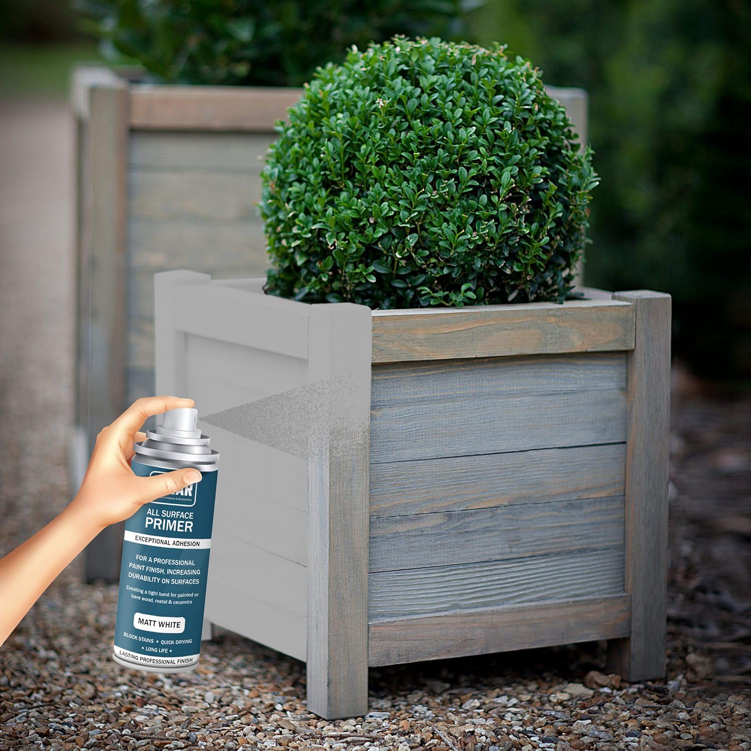 Polar All Surface Primer Spray Paint, 2 x 400ml, Matt Grey, Quick Drying Undercoat, Easy Spray Primer with Strong Adhesion - Image 4