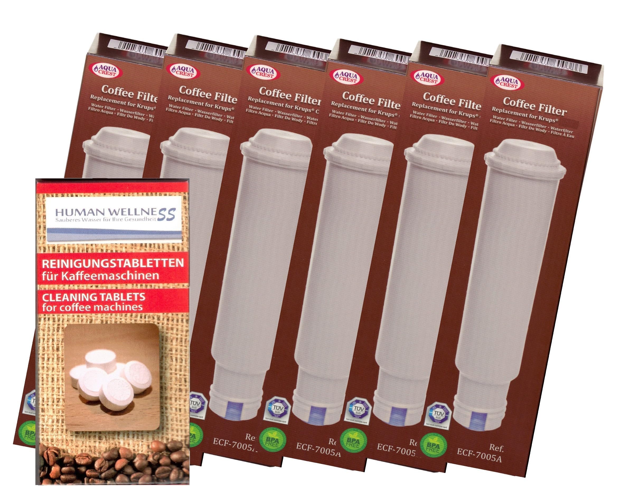 6 x Filterpatrone kompatibel Nivona NIRF700 Kaffeevollautomaten + 10 Reinigungstabs