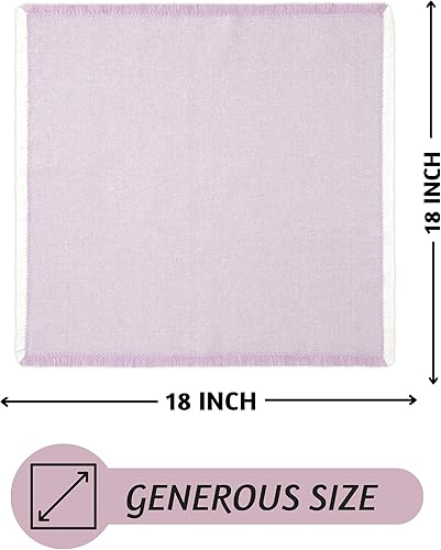 Miniatura 3 de Folkulture Juego de 12 servilletas de tela  (18 x 18) Servilletas de mesa para fiestas  Servilletas lavables para invitados  Servilletas de lino